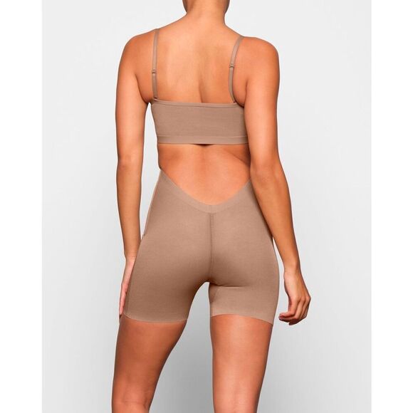 SKIMS Women’s 2X Low Back Short Sienna Tan Mid Thigh Shapewear - Picture 2 of 6